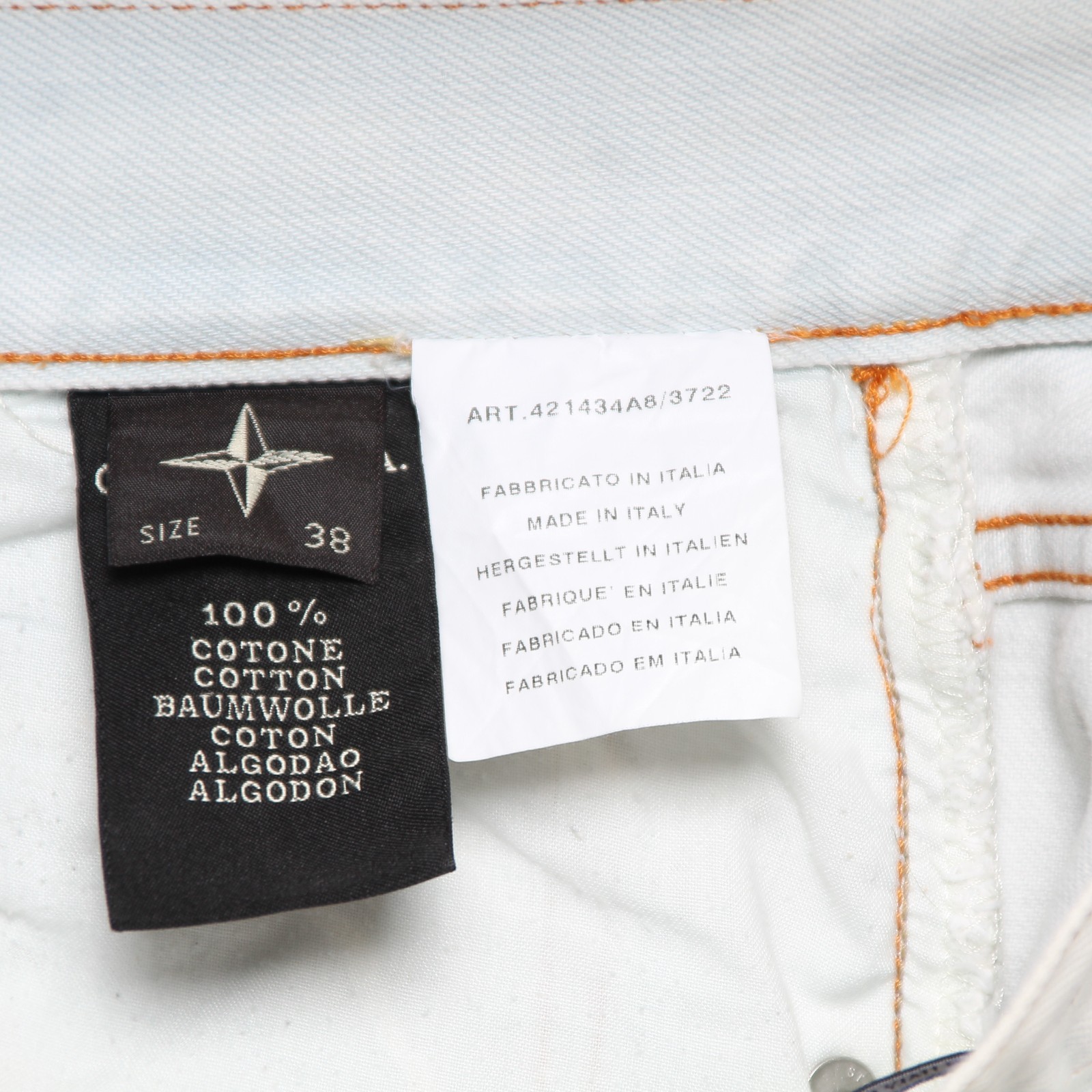 STONE ISLAND Jeans Size W38 Used (Cod.Sj1263) Vintage Denim Unisex Shortened thumbnail 5