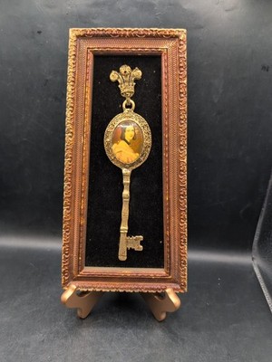 Unique Antique Porcelain Cameo Key Framed Artwork