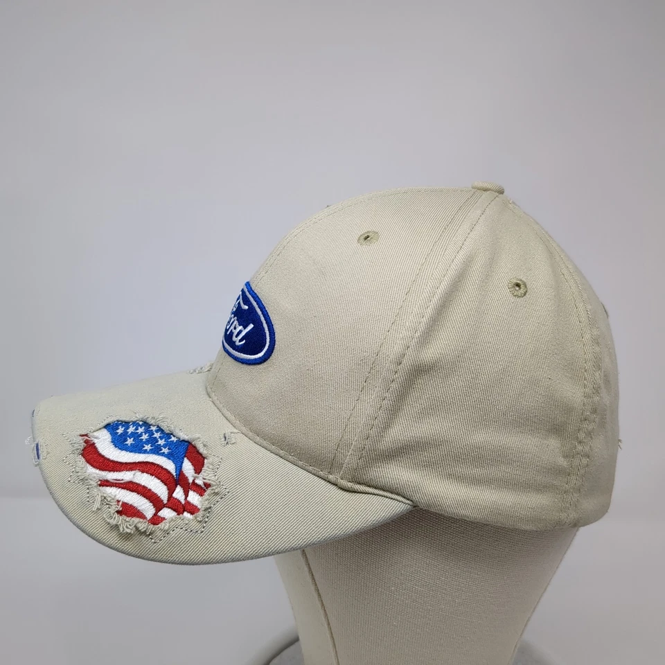 Gorra de béisbol Ford Slideback beige talla única ajustable envejecida patriótica Foto 3 de 4