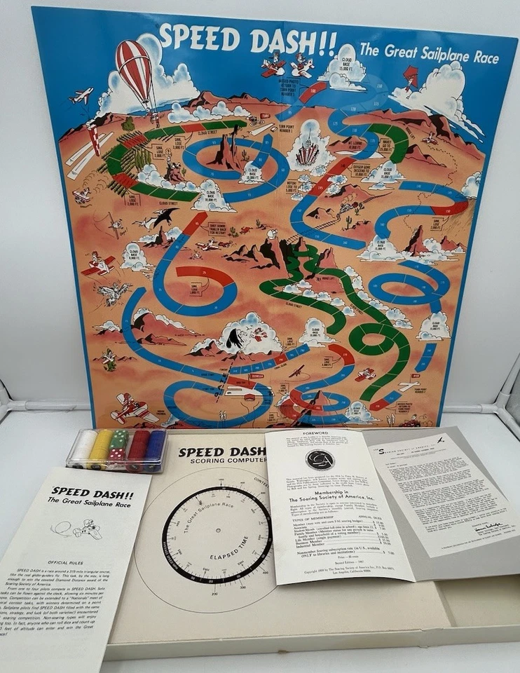 Speed Dash The Great Sailplane Race Game 1967 The Soaring Society of America VTG - Image 2 of 4