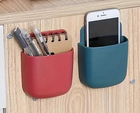 Wall-Mounted Phone & Remote Holder with Cable Entry – No-Drill Space-Saving Rack