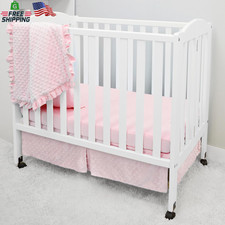 American Baby Company Heavenly Soft Minky Dot 3-Piece Mini/Portable Crib Bedding