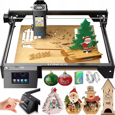Longer RAY5 130W High Precision Laser Engraving and Cutting, 20W Laser Engraver