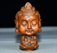 Exquisite Small Leaf Boxwood Manjusri Handle