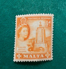 1956 BRITISH MALTA STAMP - MINT NEVER HINGED - Wignacourt Aqueduct Horsetrough  — photo 2