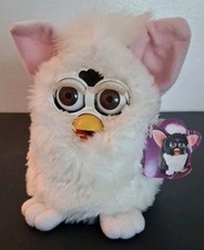 Tiger Electronics 1998 Snowball White Furby Model 70-800 Vintage With Tag