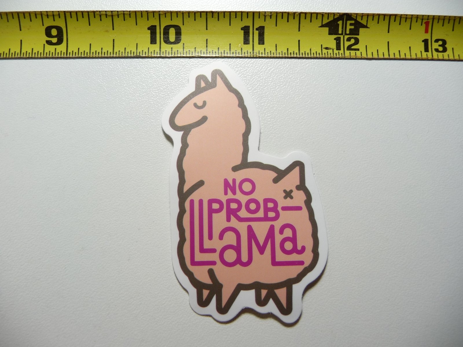 No Probllama Decal Sticker - Cute Llama Butt Farm Pet Design