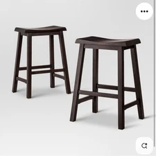 24 inch Counter Stool Espresso color NEW Threshold 2pk Trenton