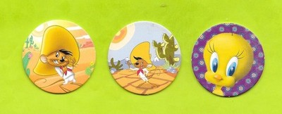 3er Set Pogs - Looney Tunes - McDonald's - Nr. 8, 9, 12 - 2019