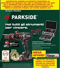 Trapano a percussione da 20 V PARKSIDE PERFORMANCE PSBSAP 20-LI D4 KIT COMPLETO