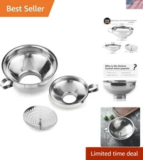 Versatile Stainless Steel Funnel Set - Perfect for Canning and Food Transfer