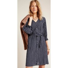 Anthropologie Maeve Women's Sara Smocked Shirtdress Size XSMALL P