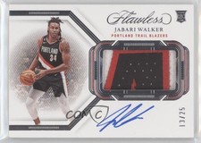 2022-23 Panini Flawless Horizontal 13/25 Jabari Walker #HPA-JWK Patch Auto 3d3