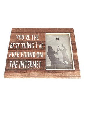 Picture Frame Funny 10x15cm Hang Or Stand Alone, Wood Look