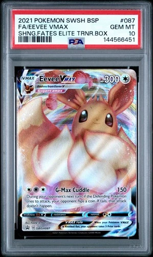PSA 10 EEVEE VMAX #087 SHINING FATES 2021 POKEMON TCG SWSH BLACK STAR PROMO