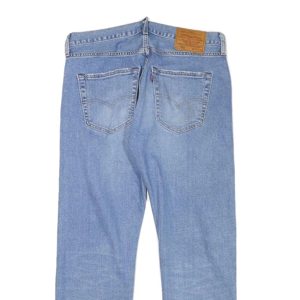 LEVI'S 501 Mens Regular Fit Straight Denim Light Wash W31 L27 Classic Button Fly - Image 4 of 4