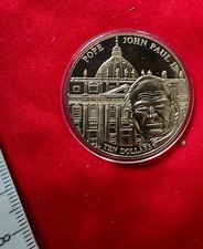 Ten Dollar Pope Johannes Paul II Republik Of Liberia 2005 Münze PP VZ+