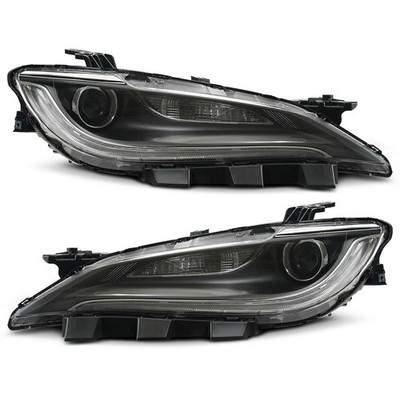 Halogen Headlight For 2015-2017 Chrysler 200 w/LED DRL w/Bulb Chrome Right+Left