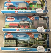 Fisher Price Thomas The Train  Friends Talking PERCY DIESEL  EMILY Motorized
