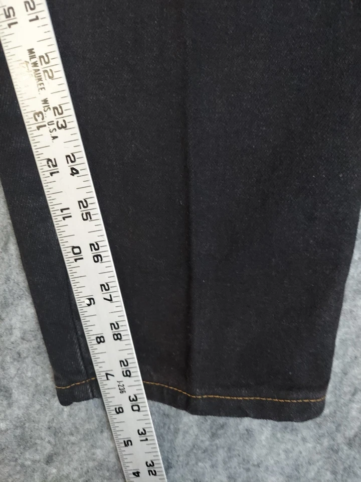 Vtg Bugle Boy Jeans Men 32x30 Black Deadstock Tapered Baggy Y2K Hip Hop USA made - Image 4 of 4