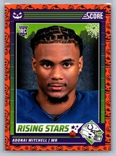 2024 Panini Score-A-Treat #1 Adonai Mitchell Rising Stars Orange Pumpkins