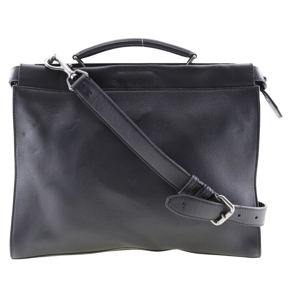 FENDI Peekaboo Seria 2WAY Shoulder Business Bag Calf Black FENDI Peekaboo Seria 2WAY Shoulder Business Bag Calf Black