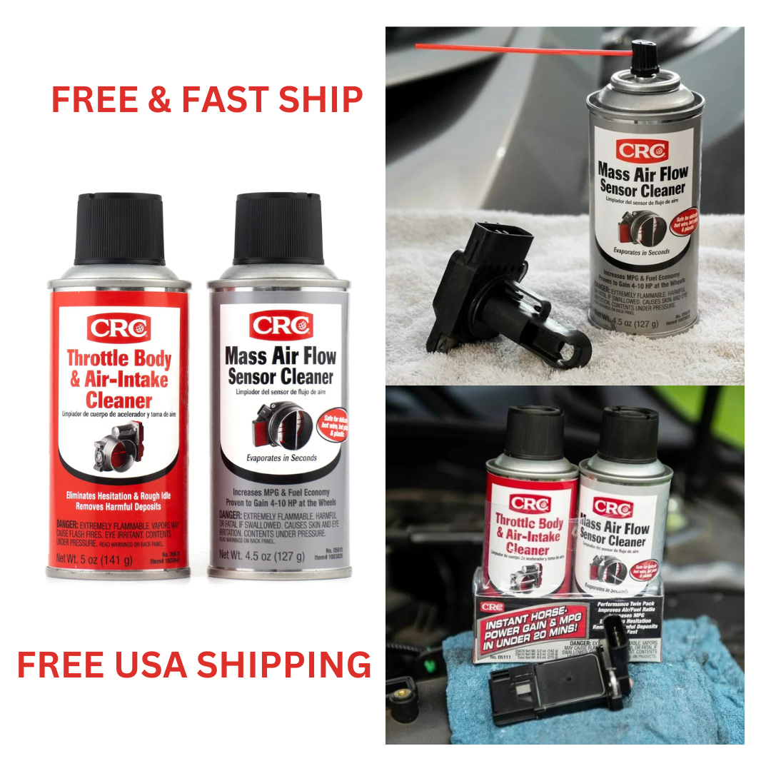 CRC Mass Air Flow & Throttle Body SingleUse Cleaner Twin Pack Kit Free