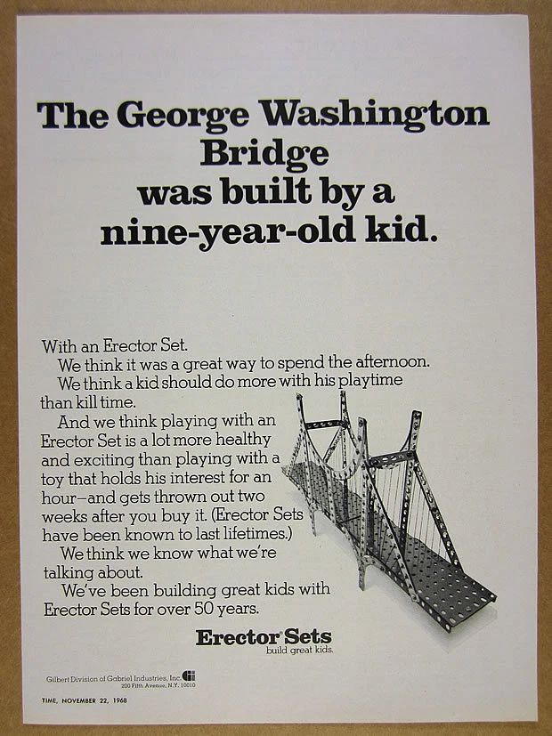 Erector set best sale bridge