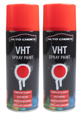 2 x AEROSOL VHT ROT SPRÜHLACK AUTOCHOICE AUTO MEHRZWECK 400ML
