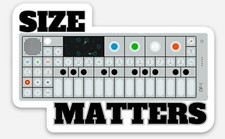 OP1 3" Vinyl Sticker - "Size Matters"