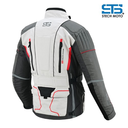 Motorcycle Fabric Jacket for Men Stechmoto ST 825 Volcano 3 Layers & 4 Seasons - Picture 3 of 26