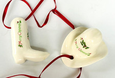 Merry Christmas Ornaments Southwestern Cowboy Boot  Hat