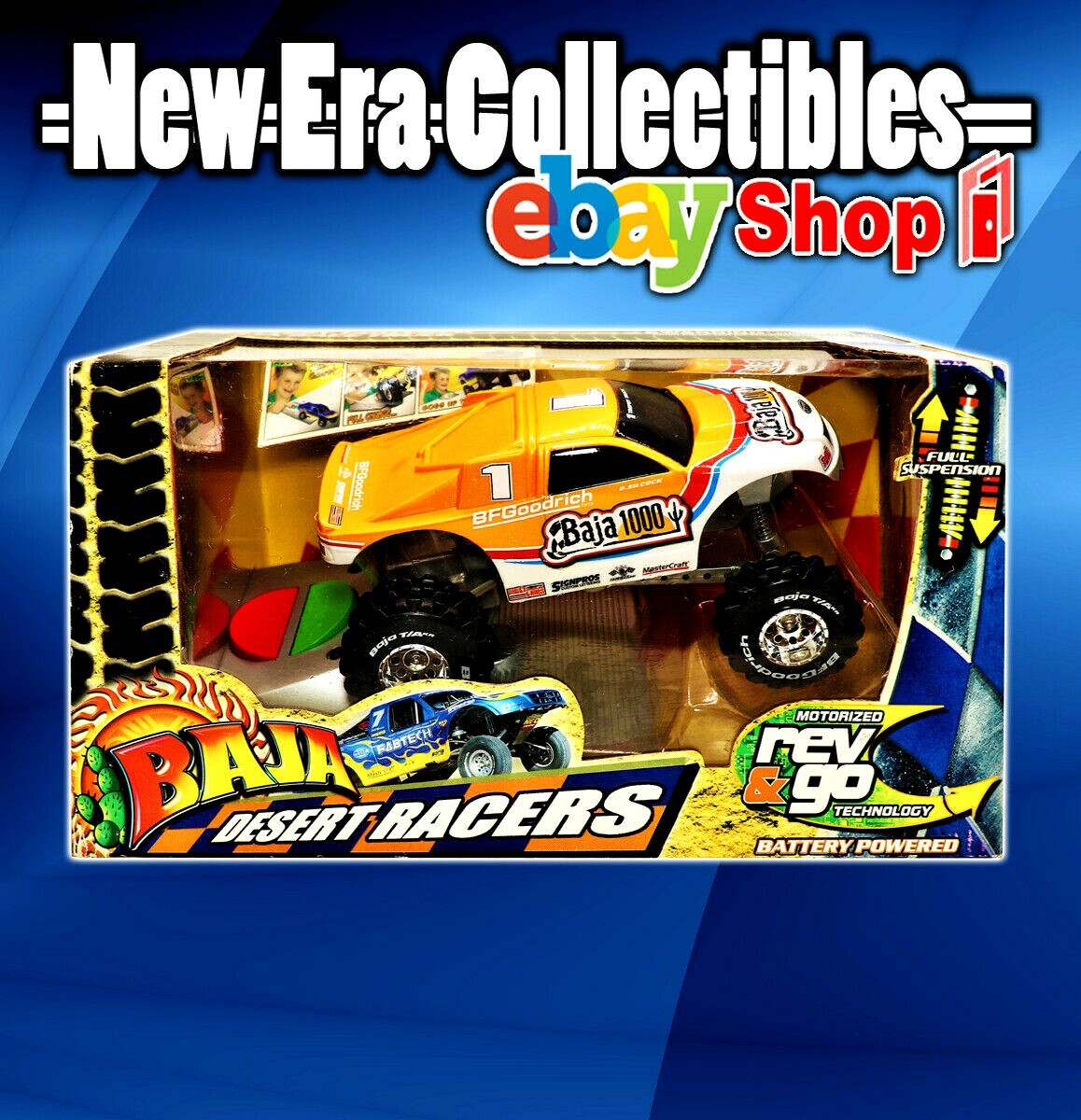 Baja Desert Racers Series Motorized Rev & Go Battery Powered Race Truck ...