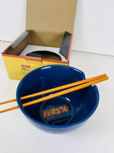 Naruto Ramen Bowl with Chopsticks 6 inch Bowl 20 oz Brand New