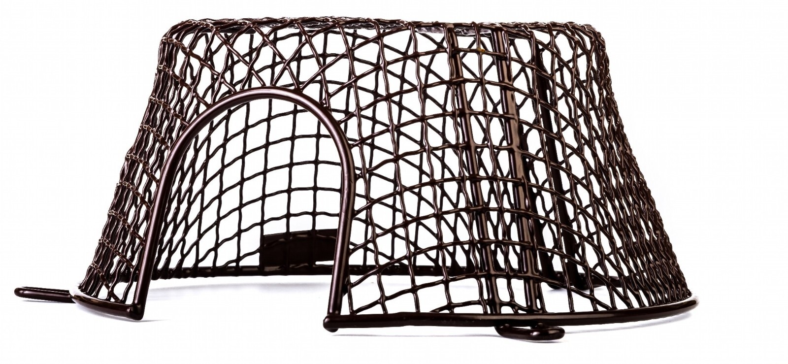High Level Round Boiler Plume Guard Cover 11"" x 6.5"" with Mesh Gate Brown Coated