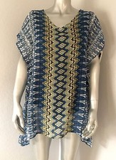 NEW O'Neill Women's Bali Printed Swim Cover Up Sapphire Extra Small XS