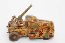 VERY NICE ARNOLD 1930'S TIN LITHO MILITARY ARMORED CANNON TRUCK #2