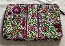 vera bradley laptop Sleeve Bag Floral Design Zipper Size 17 X 12
