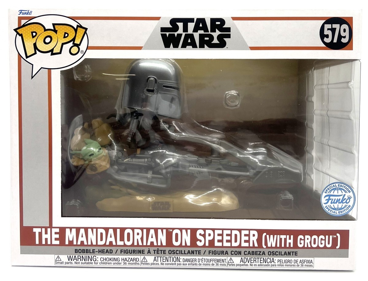Funko Pop! Rides The Mandalorian on Speeder with Grogu #579