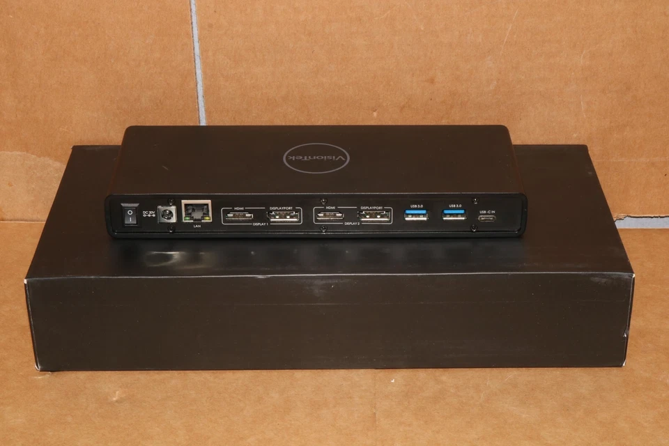 VISIONTEK UNIVERSAL DUAL 4K MONITOR LAPTOP DOCKING STATION HDMI DP VT4000 . - Image 2 of 4
