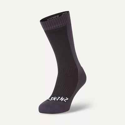 Sealskinz Starston wasserdichte mittellange Socken für kaltes Wetter - schwarz