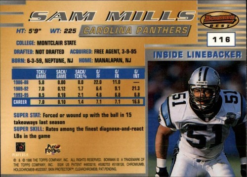 1996 Bowman's Best Football  *COMPLETE YOUR SET*  Pick From List - Picture 230 of 356