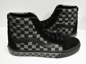vans sk8 hi black pewter checkerboard
