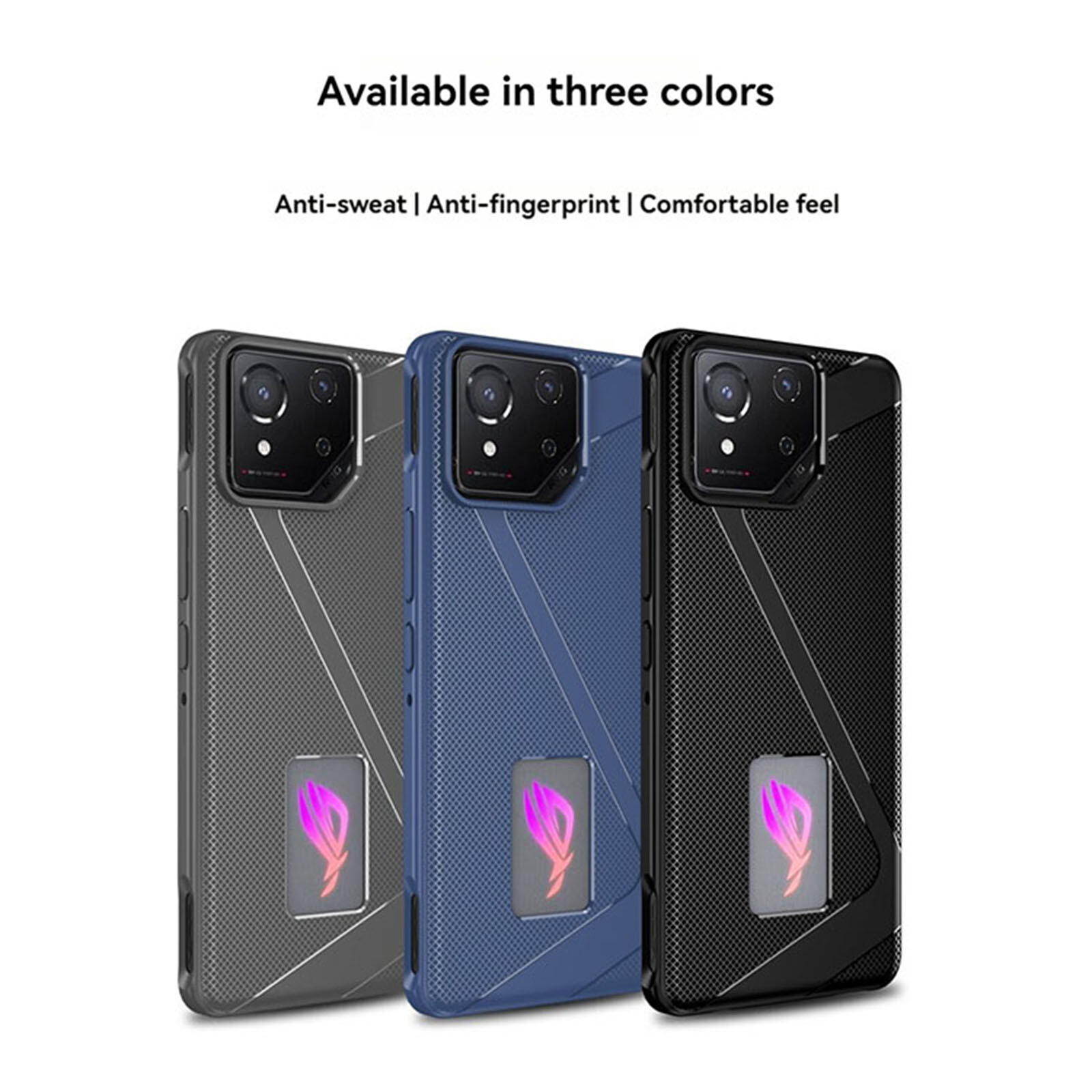 For ASUS ROG 8/ROG 8 Pro Cell Phone Case Anti-scratch Skin Cover TPU Back Shell