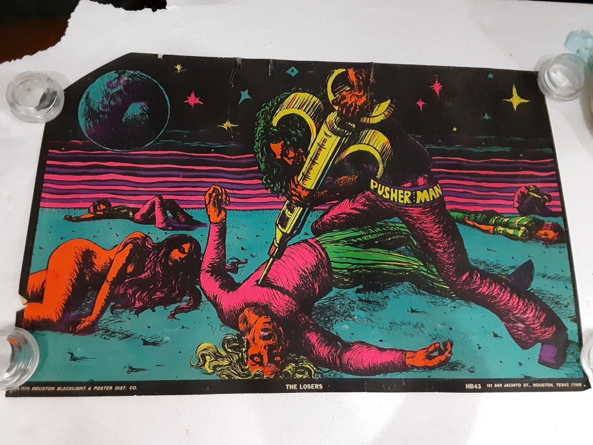 【フレーム付き☆】ルナドラゴンズ ブラックライト ポスター 1972年 ヴィンテージ シップ ブラックライト ポスター | Collect Antique