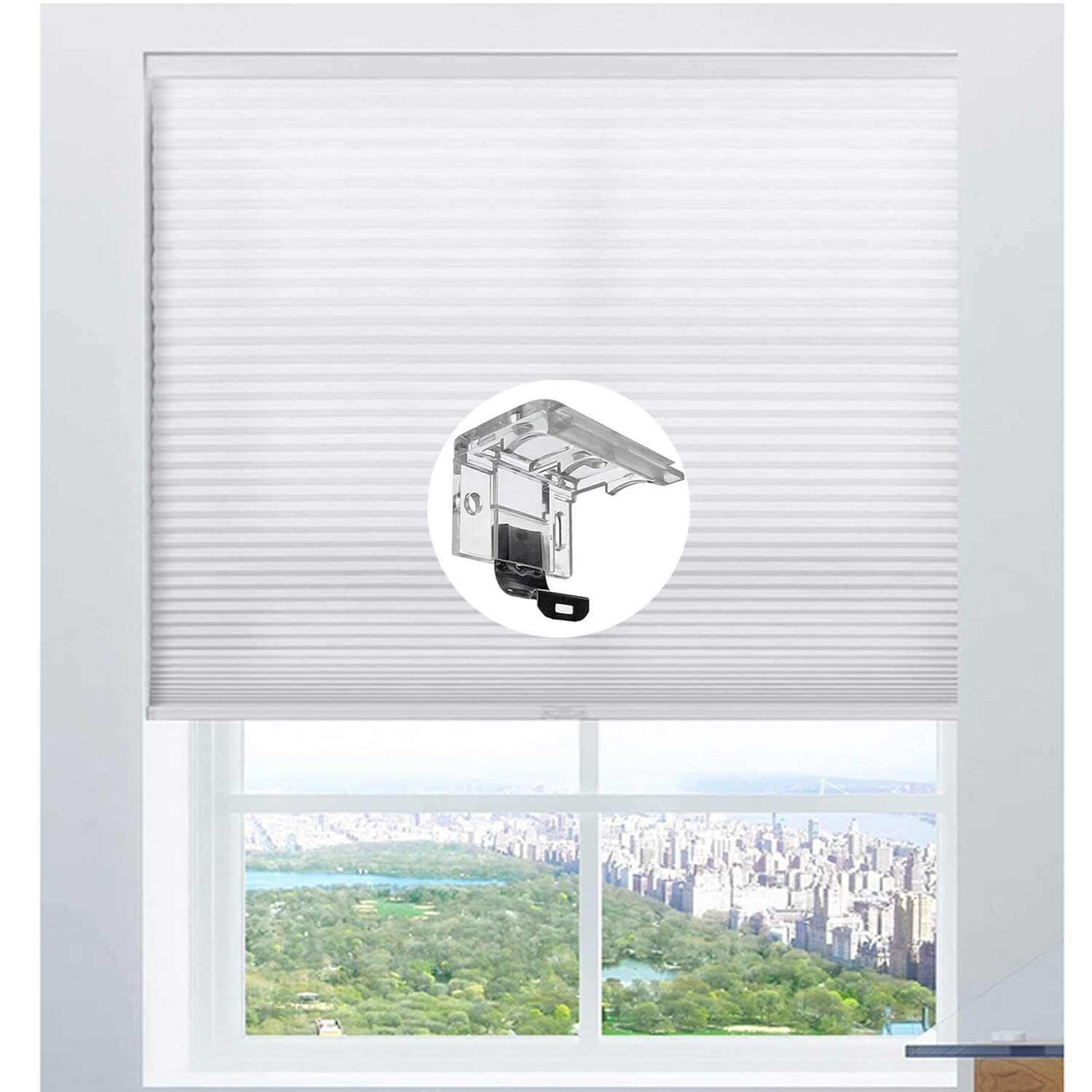 6 Pcs Cordless Shade Bracket Mounting Bracket with Metal Clip for 1" 25MM Ple...
