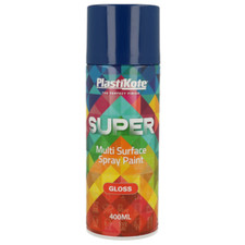 PLASTIKOTE SUPER GLOSS SPRAY PAINT 400ML ALL COLOURS FOR PLASTIC METAL WOOD NEW