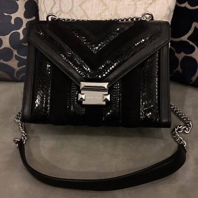 whitney large quilted suede convertible shoulder bag