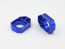 YAMAHA YZ125 YZ250 YZ 250 125 Rear Wheel Adjuster Blocks AXLE Chain 2020 BLUE