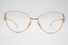 Vintage Glasses Nina Ricci 1210 Gold Plated 22Kt Gold Silver Oval Frame